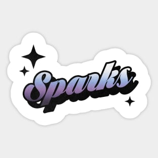 Sparks - Retro Classic Typography Style Sticker